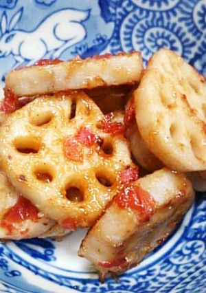 蓮根の梅ポン炒め～濃く旨さっぱり～-レシピのメイン写真