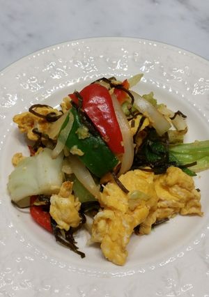 たまご野菜塩こんぶ炒め-レシピのメイン写真