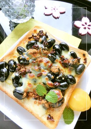 CACAO香る❀黒豆＊チーズトースト-レシピのメイン写真