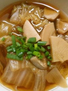 簡単ヘルシー白菜と筍 椎茸 長ネギの煮物-レシピのメイン写真