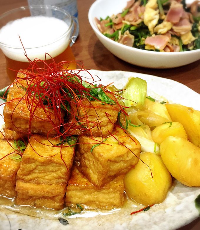 じゃがいもと厚揚げのオイスター甘辛煮♪ by oukano