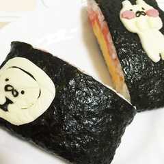 รูปของ おにぎらずもキャラ弁に うさまるLINE