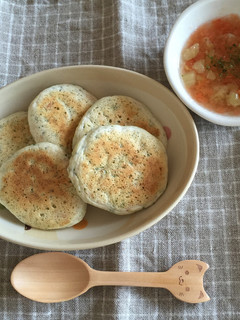 ノンエッグで!ツナのパンケーキ離乳食後期-レシピのメイン写真