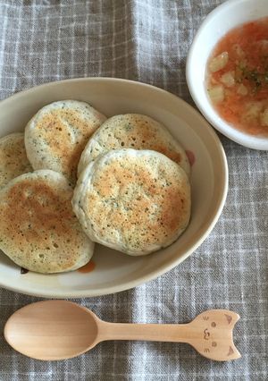 ノンエッグで！ツナのパンケーキ離乳食後期-レシピのメイン写真