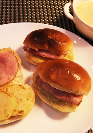 美味しいハムとポテトのロールパンサンド-レシピのメイン写真