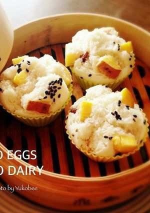 簡単！卵乳なし＊さつま芋レーズン蒸しパン-レシピのメイン写真