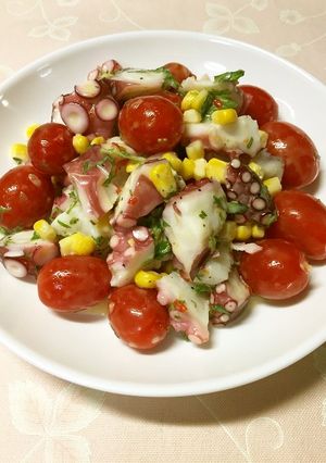 たことミニトマトのスイチリマヨサラダ-レシピのメイン写真
