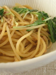 ツナと水菜のパスタ-レシピのメイン写真