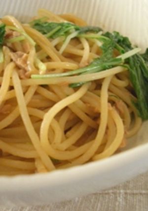 ツナと水菜のパスタ-レシピのメイン写真