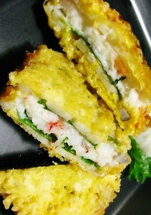 はんぺんと海老の蓮根挟み揚げ-レシピのメイン写真