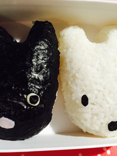 簡単!キャラ弁!リサ♡ガスパールおにぎり-レシピのメイン写真