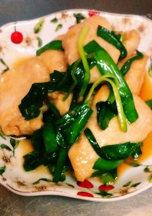 【時短】鳥むね肉とニラだけで中華メイン-レシピのメイン写真