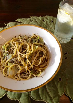 混ぜるだけ！海苔の佃煮とキャベツのパスタ-レシピのメイン写真