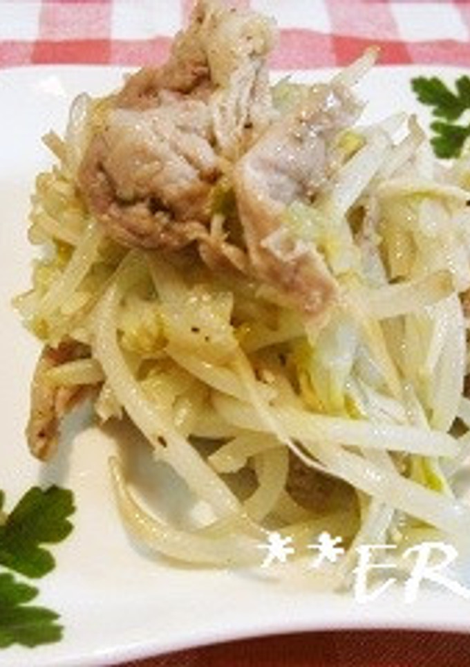 ネギ塩もやしきのこ豚～♪♪-レシピのメイン写真
