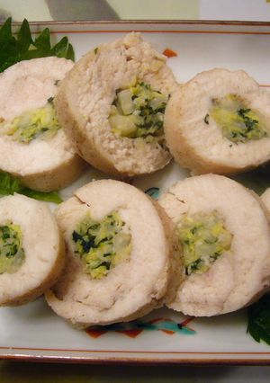 レンジでＯＫ☆とりむね肉の野菜巻き蒸し-レシピのメイン写真