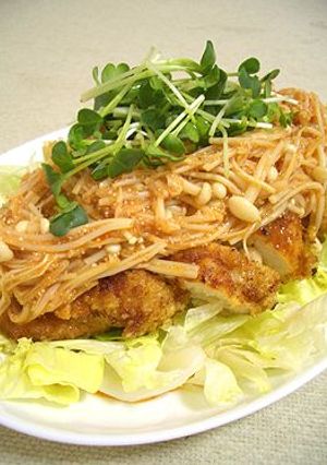 さくさくチキンの明太えのきソース-レシピのメイン写真