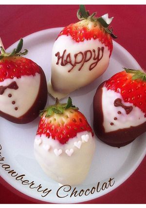 バレンタインに簡単可愛いいちごチョコ*-レシピのメイン写真
