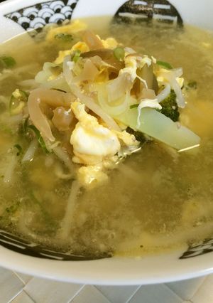【低糖質な食事】チアシードの卵スープ-レシピのメイン写真