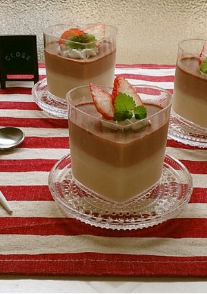 二層仕立てのチョコヨーグルトゼリー♪-レシピのメイン写真