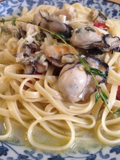 あっさり☆牡蠣のペペロンチーノパスタ-レシピのメイン写真