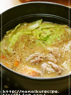 酒粕入り♡味噌ごま鍋-レシピのメイン写真