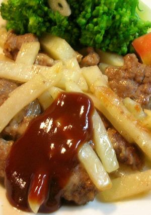 B型にピッタリの楽ちんハンバーグもどき?-レシピのメイン写真