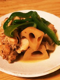 ホクホク蓮根と鶏手羽元のこっくり煮-レシピのメイン写真