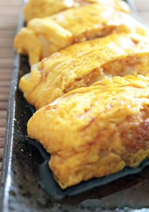 簡単☆お餅で関西風おやつ卵焼き-レシピのメイン写真