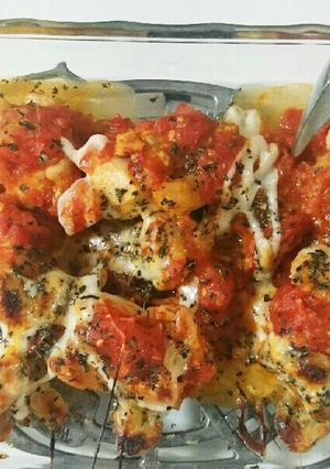 鶏むね肉とトマトのモッツアレラ！-レシピのメイン写真