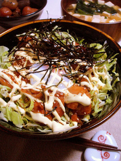 ロコモコ風✼照りたま丼-レシピのメイン写真