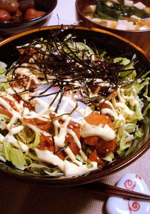 ロコモコ風✼照りたま丼-レシピのメイン写真