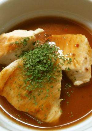 簡単！鶏むね肉に♪イチゴジャムのソース！-レシピのメイン写真