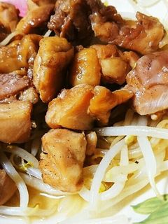 【節約】簡単もやしと鶏ももの照り焼き♡-レシピのメイン写真