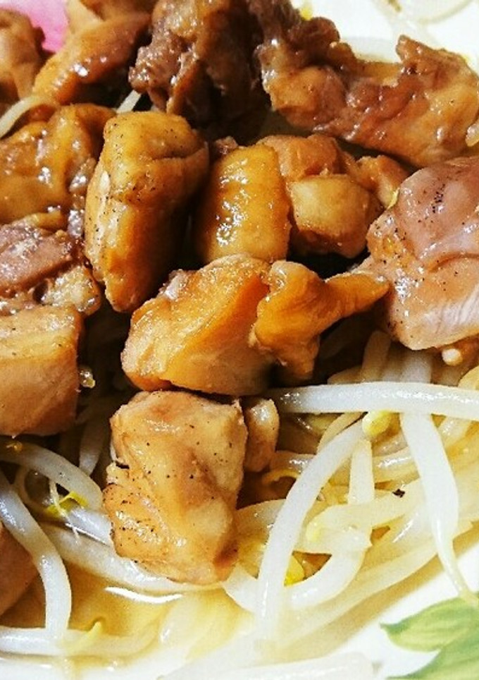 【節約】簡単もやしと鶏ももの照り焼き♡-レシピのメイン写真