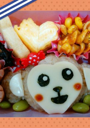 キャラ弁 さる 簡単 干支 動物-レシピのメイン写真