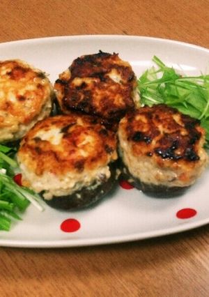 お豆腐と挽き肉で♪椎茸の肉詰め-レシピのメイン写真