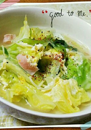 春キャベツのスープパスタ♪-レシピのメイン写真