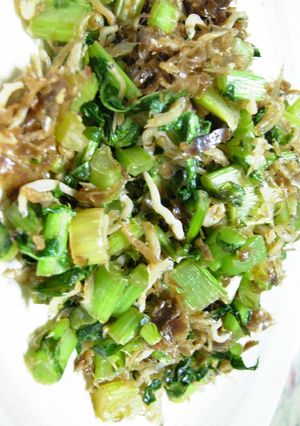 大葉にんにく醤油で☆大根の葉炒め-レシピのメイン写真