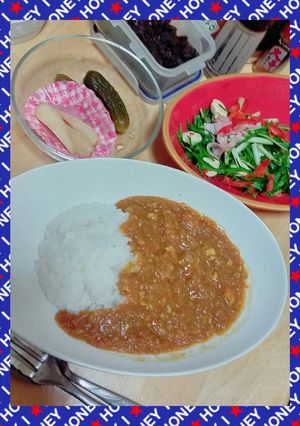 鶏ひき肉♥香味野菜たっぷりキーマ♥-レシピのメイン写真