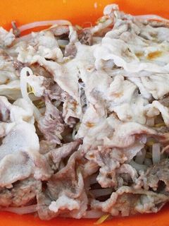 手間なし!モヤシと豚肉のポン酢和え-レシピのメイン写真
