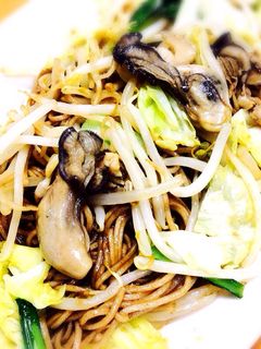和蕎麦の牡蠣焼きソバ-レシピのメイン写真