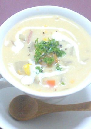 いろいろ野菜の豆乳チャウダー-レシピのメイン写真