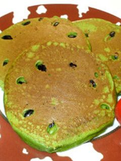 簡単!パンケーキ♪ふわふわ黒豆・抹茶-レシピのメイン写真