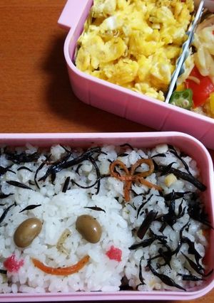 顔弁(女の子)コンビニのひじき煮で☆-レシピのメイン写真