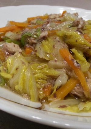激ウマ簡単! 白菜とさば缶のサッと煮-レシピのメイン写真