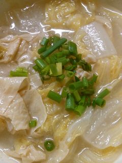 簡単ヘルシー白菜と湯葉の中華煮込みスープ-レシピのメイン写真
