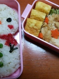 簡単・雪だるま弁当-レシピのメイン写真