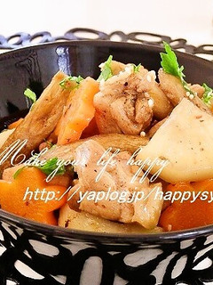 鶏もも肉と根菜のほんのりピリ辛☆炒め煮-レシピのメイン写真
