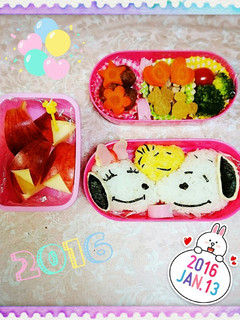 キャラ弁☆ スヌーピー & ベル♥弁当-レシピのメイン写真