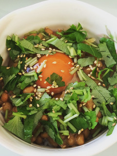 小洒落た納豆卵かけご飯-レシピのメイン写真